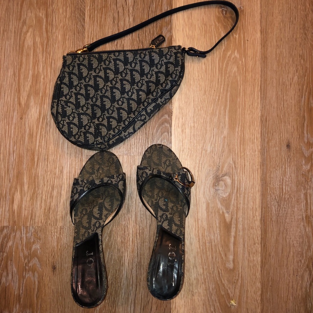 Authentic Vintage Dior Saddle Bag Set